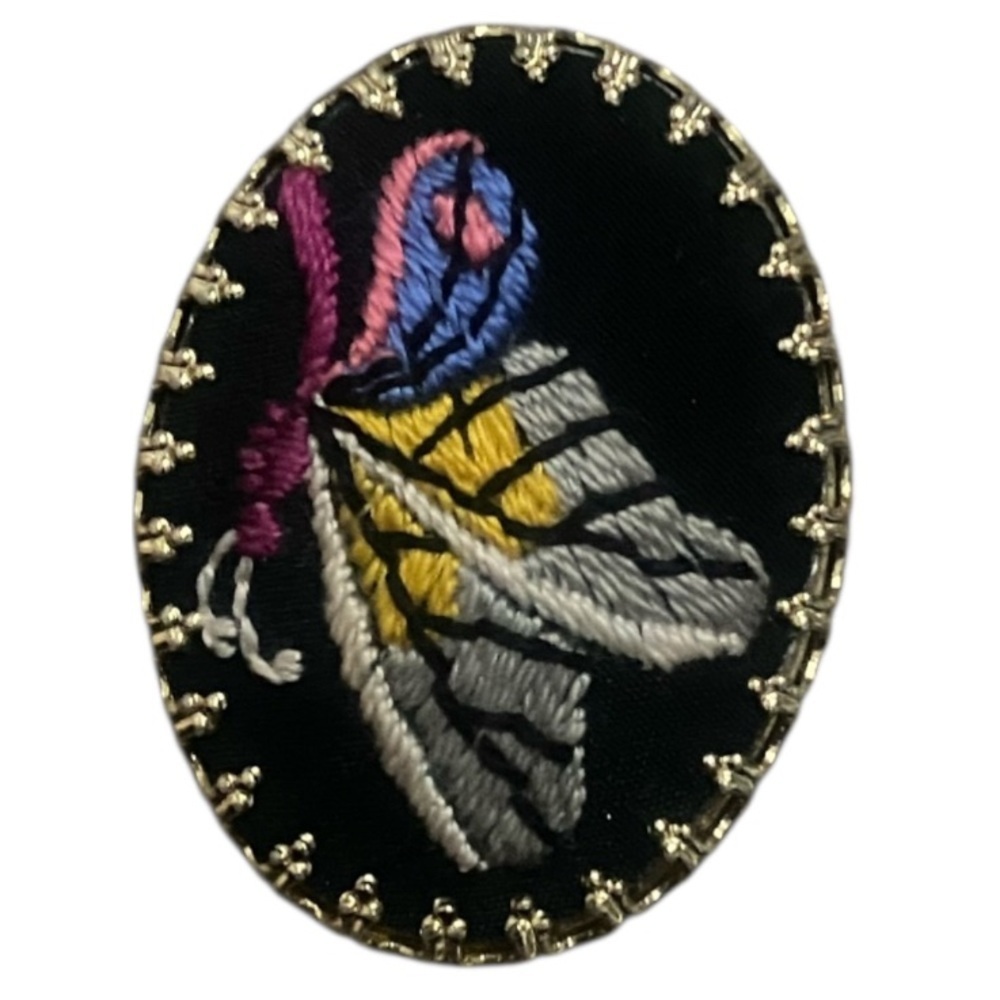 Embroidery butterfly Brooch